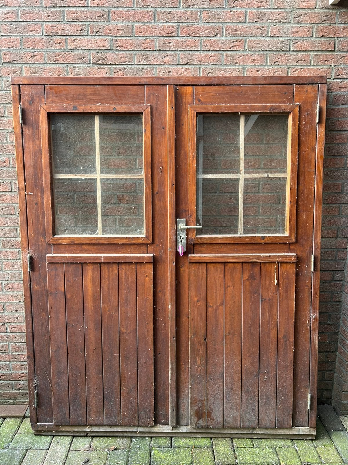 Twee openslaande deuren inclusief kozijn, Doe-het-zelf en Verbouw, Ophalen, Gebruikt, Minder dan 80 cm, Minder dan 200 cm