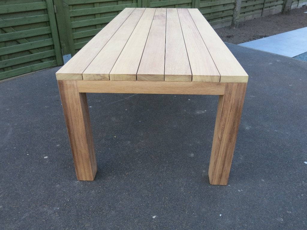 te koop moderne teakhouten tuinset, Tuin en Terras, Ophalen, Meer dan 8 zitplaatsen, Teakhout, Nieuw