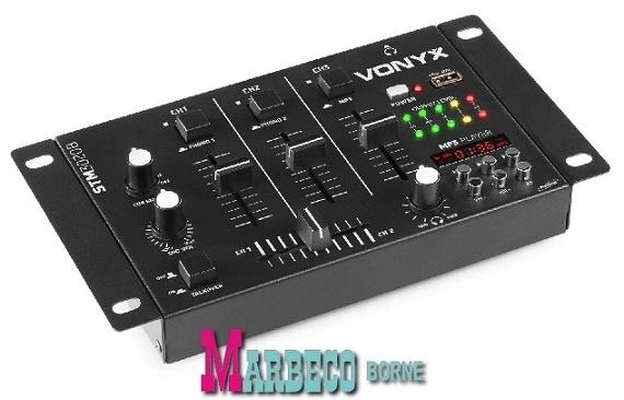 Mixer, Mengpaneel 4-kanaals met USB, MP3, Microfoon ingang, Vonyx, Nieuw, Info@marbeco.nl, Overige instrumenten