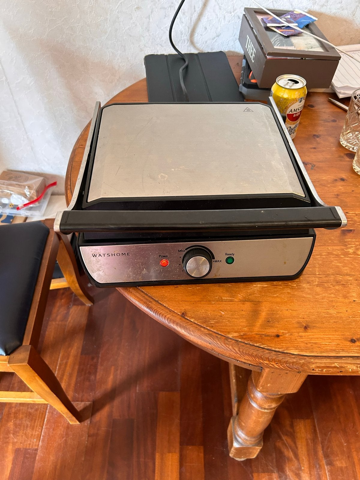 WatsHome Tafelgrill/Contactgrill - Zo goed als nieuw, Witgoed en Apparatuur, Ophalen, Zo goed als nieuw, Tafelgrill
