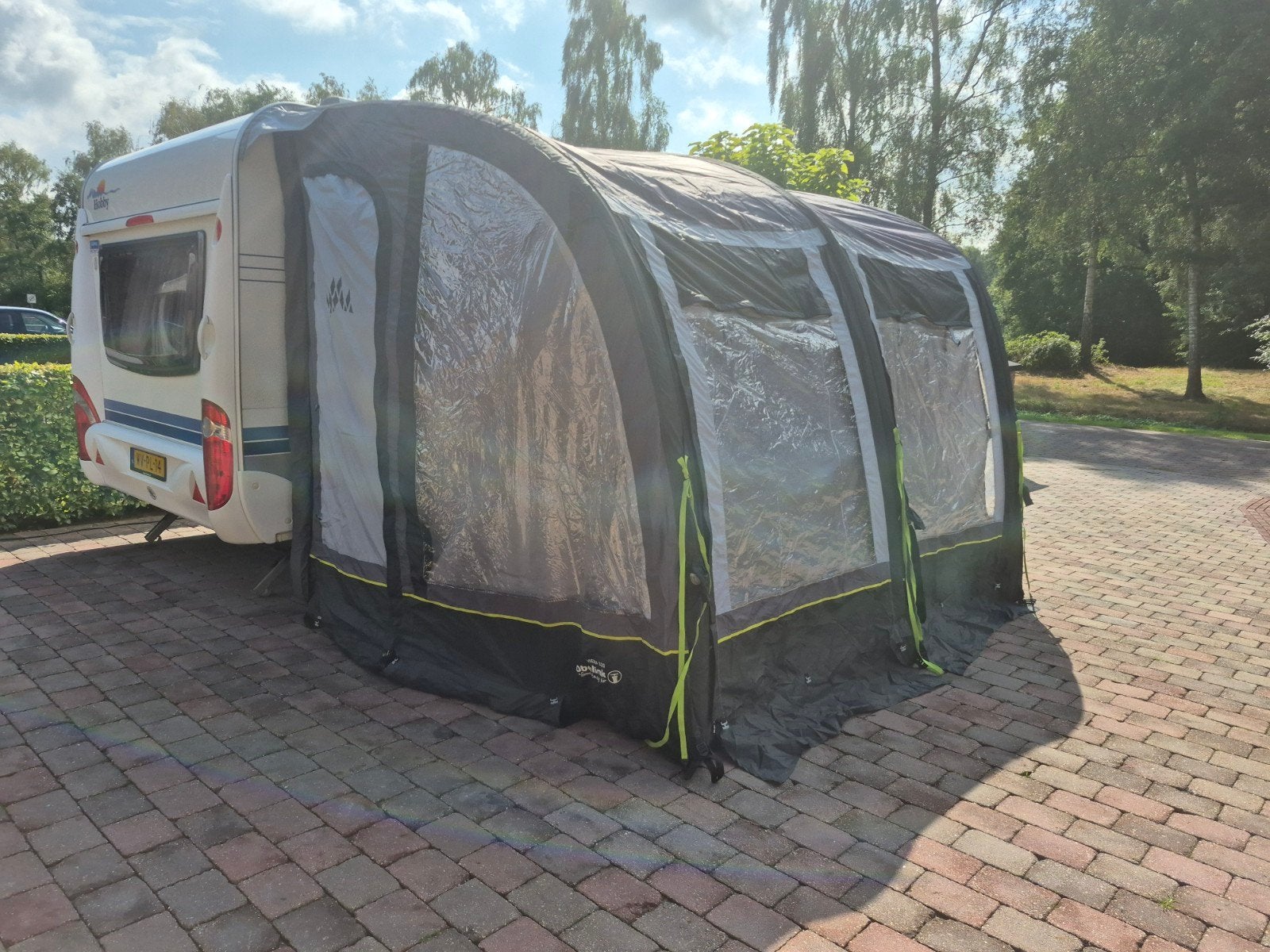 Obelink Voortent Opblaasbaar - Zo goed als nieuw, Caravans en Kamperen, Ophalen, Zo goed als nieuw, Overige merken