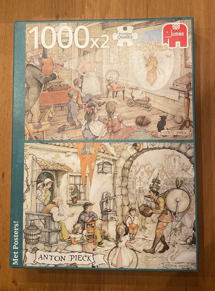 Anton Pieck 2 keer 1000 1 nog nieuw!!, Ophalen of Verzenden, 500 t/m 1500 stukjes, Zo goed als nieuw