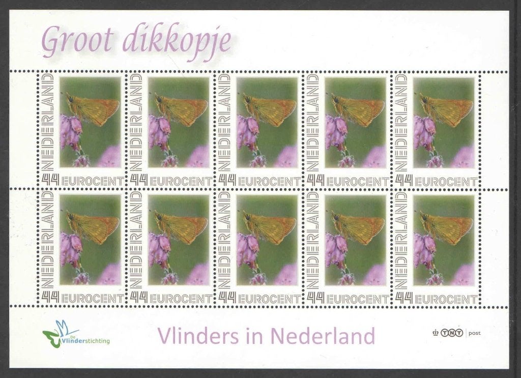 Postzegels Vlinders in Nederland: Groot dikkopje, Postzegels en Munten, Ophalen of Verzenden, Na 1940, Postfris