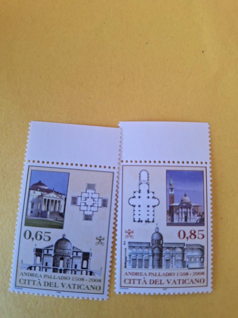 Vaticaanstad: mi. 1623/24 , B 31. 500. Gb. Andrea Palladio., Ophalen of Verzenden, Overige landen, Postfris