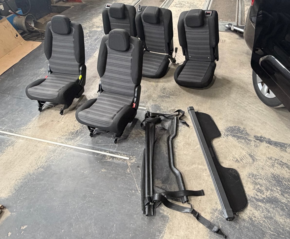 Opel Combo/citroen/peugeot stoelen/bank + bagagenet+rolhoes, Ophalen, Gebruikt, Opel
