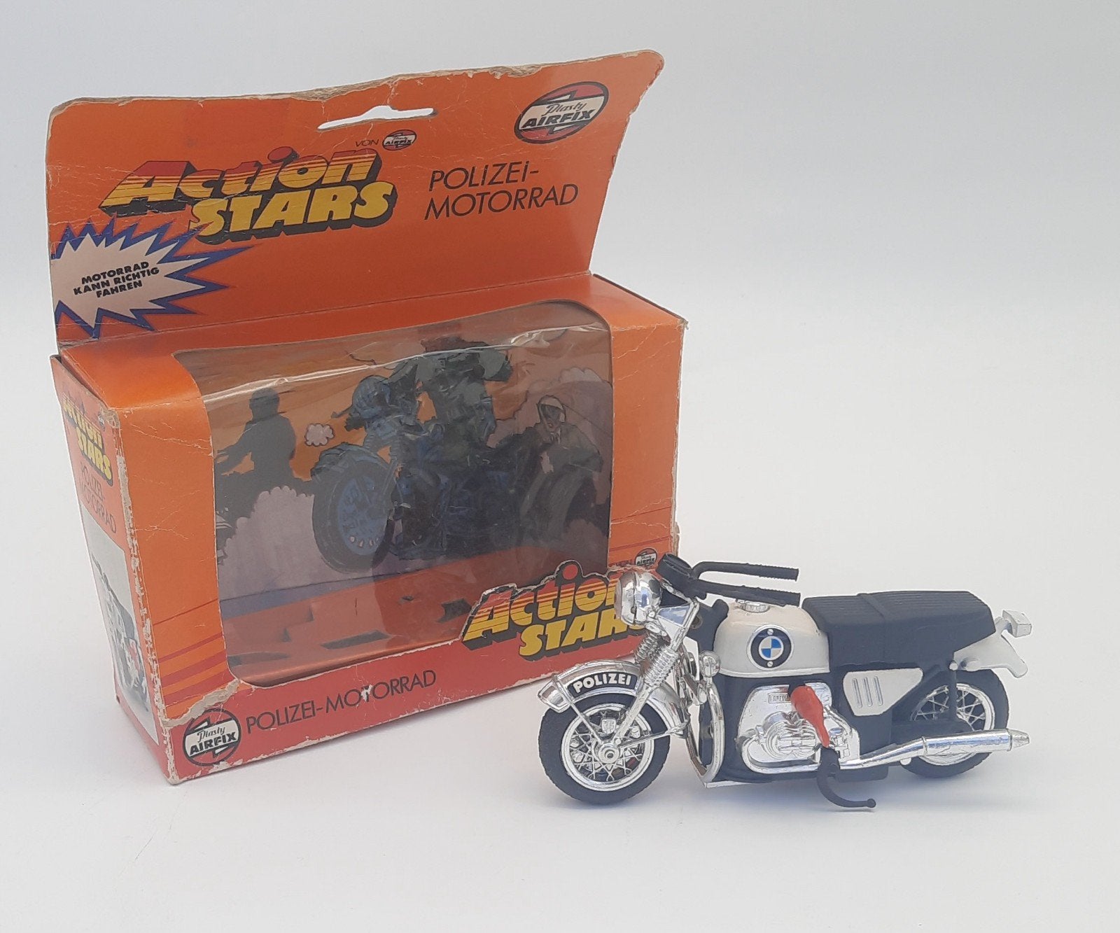 Plasty Airfix Action Stars Polizei-Motorrad in doosje, Verzamelen, Ophalen of Verzenden, Zo goed als nieuw