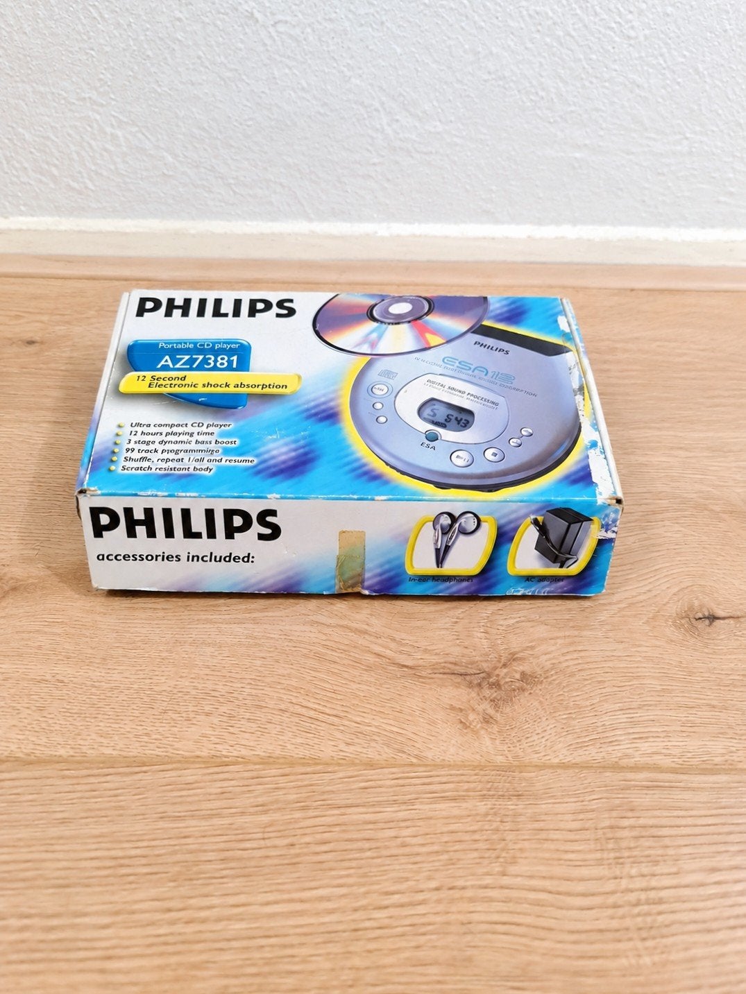 Philips AZ7381 vintage discman (1999) - 100% Compleet & MINT, Ophalen of Verzenden, Discman