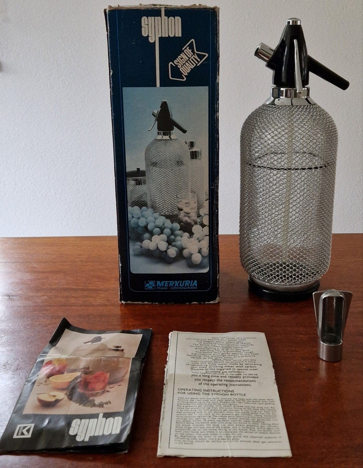 Merkuria Kovočas seltzer syphon 70's Czech Design., Ophalen of Verzenden