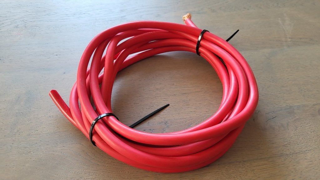Accukabel 25 mm2 430 cm, Ophalen of Verzenden, Nieuw, Kabel of Snoer