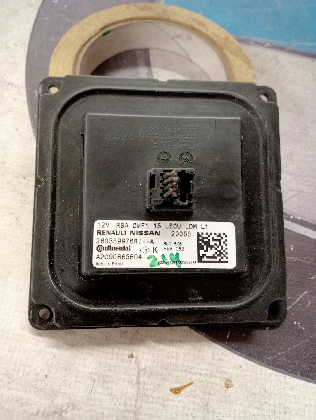 Led-ballast 2605599976R Renault A2C90665604 Continental, Gebruikt, -, Renault, -