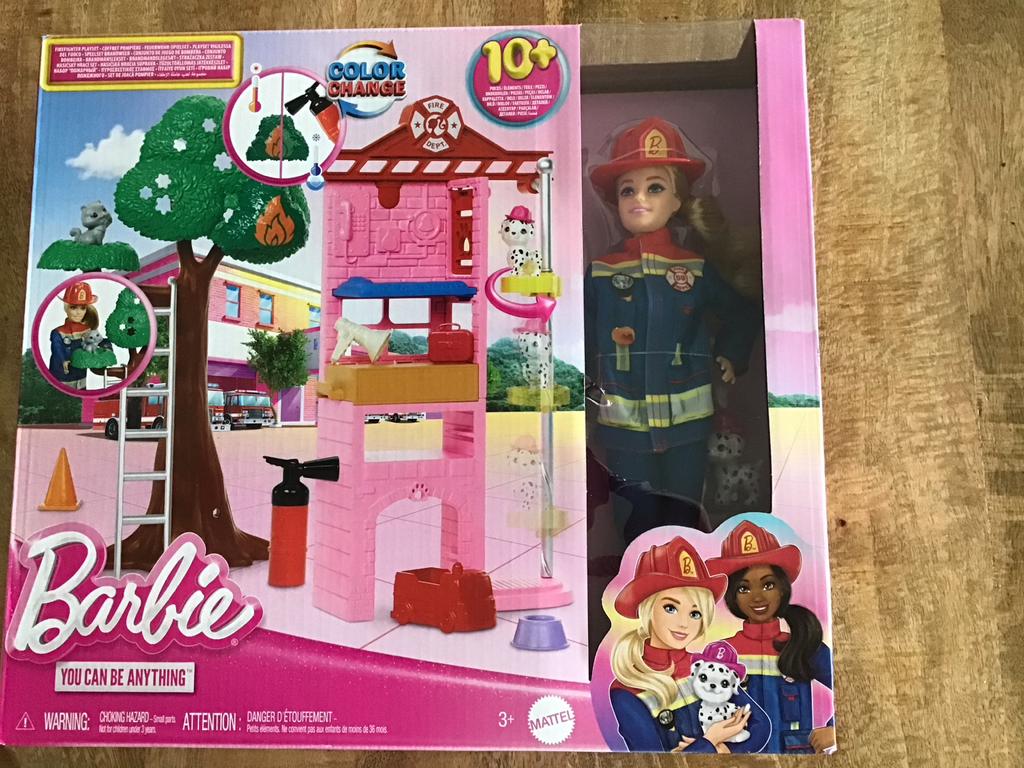 Barbie Brandweervrouw Speelset, Ophalen of Verzenden, Nieuw, Barbie