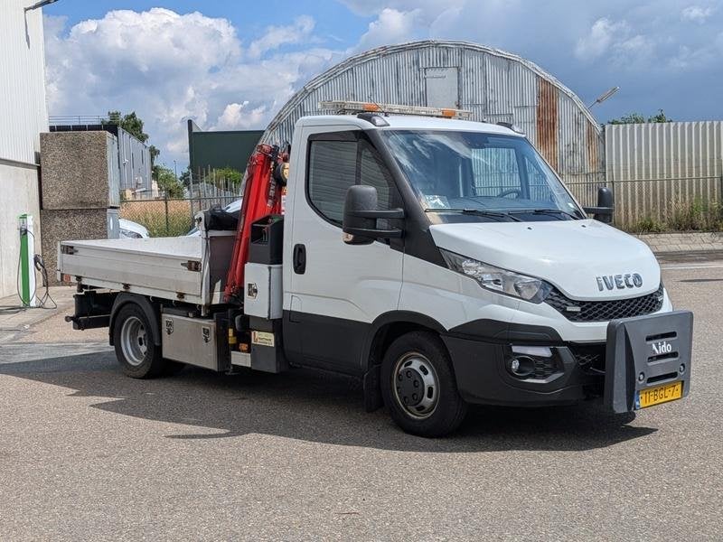 Bedrijfsauto met laadkraan en kipperbak, Iveco, 50C17, 2015, Auto's, Automaat, Euro 5, 4 cilinders, Iveco