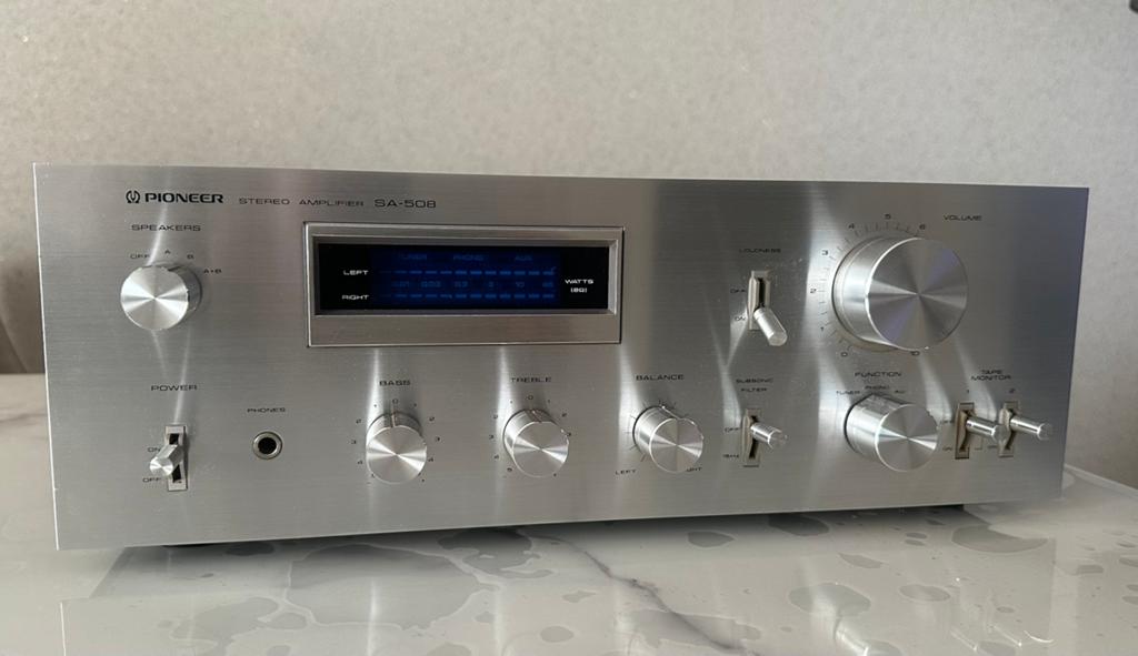 Vintage Pioneer SA-508 versterker Blue Line, Audio, Tv en Foto, Versterkers en Receivers, Ophalen of Verzenden, Gebruikt, Minder dan 60 watt