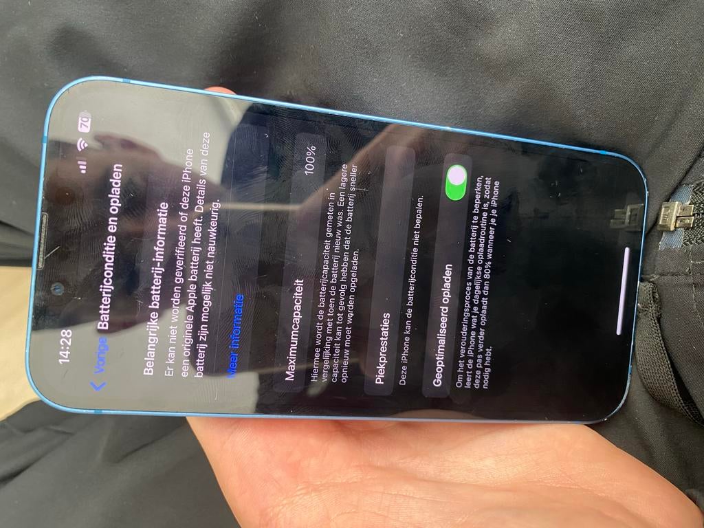 iPhone 13 Blauw - 128 GB - 100% Batterijconditie, Telecommunicatie, Mobiele telefoons | Samsung, Ophalen, Overige modellen, Blauw