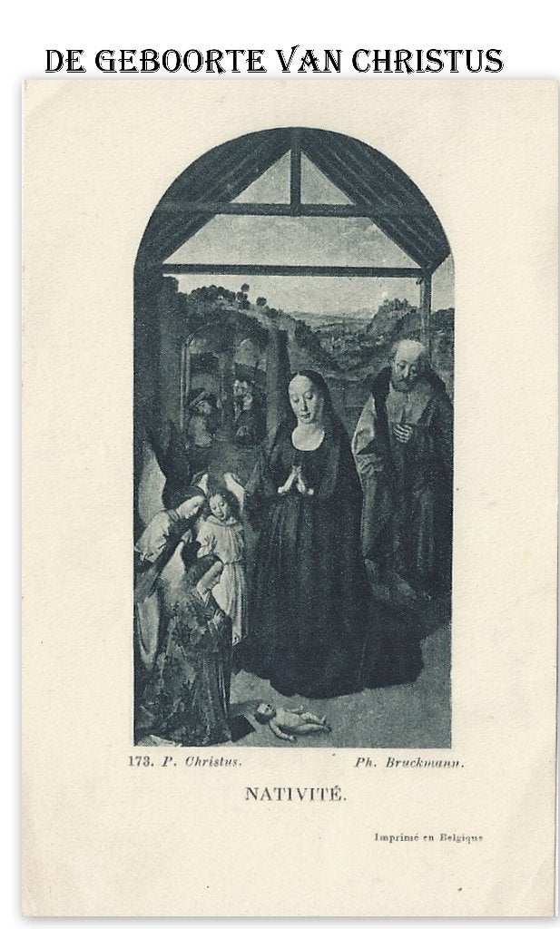 Pr104 prentje de geboorte van christus, Ophalen of Verzenden, Zo goed als nieuw, Kaart of Prent