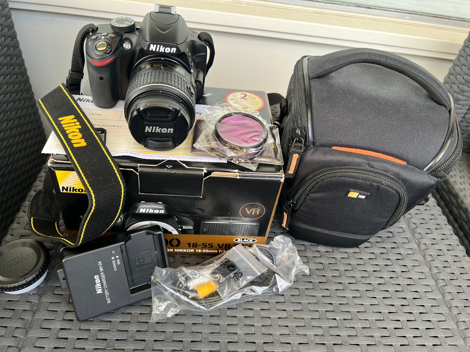 Nikon 3200 18-55 VR II Kit, Compleet & als nieuw!, Spiegelreflex, Ophalen of Verzenden, Zo goed als nieuw, Nikon