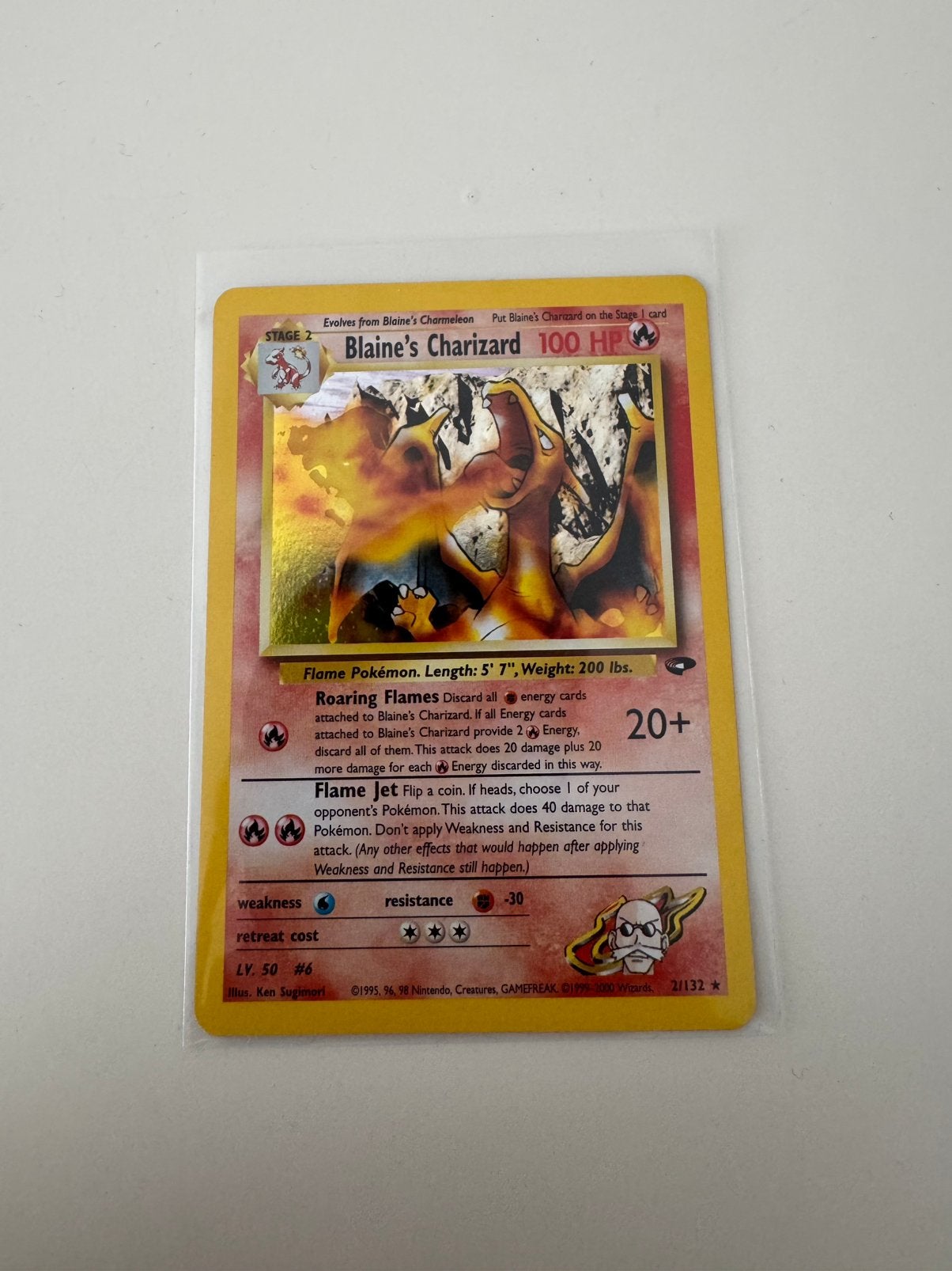 Blaine’s Charizard 2/132, Ophalen of Verzenden, Zo goed als nieuw