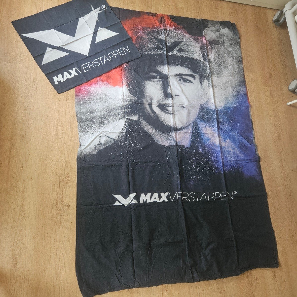 dekbedovertrek Max Verstappen 1-persoons, Jongetje of Meisje, Ophalen of Verzenden, Instopstrook, Dekbedovertrek