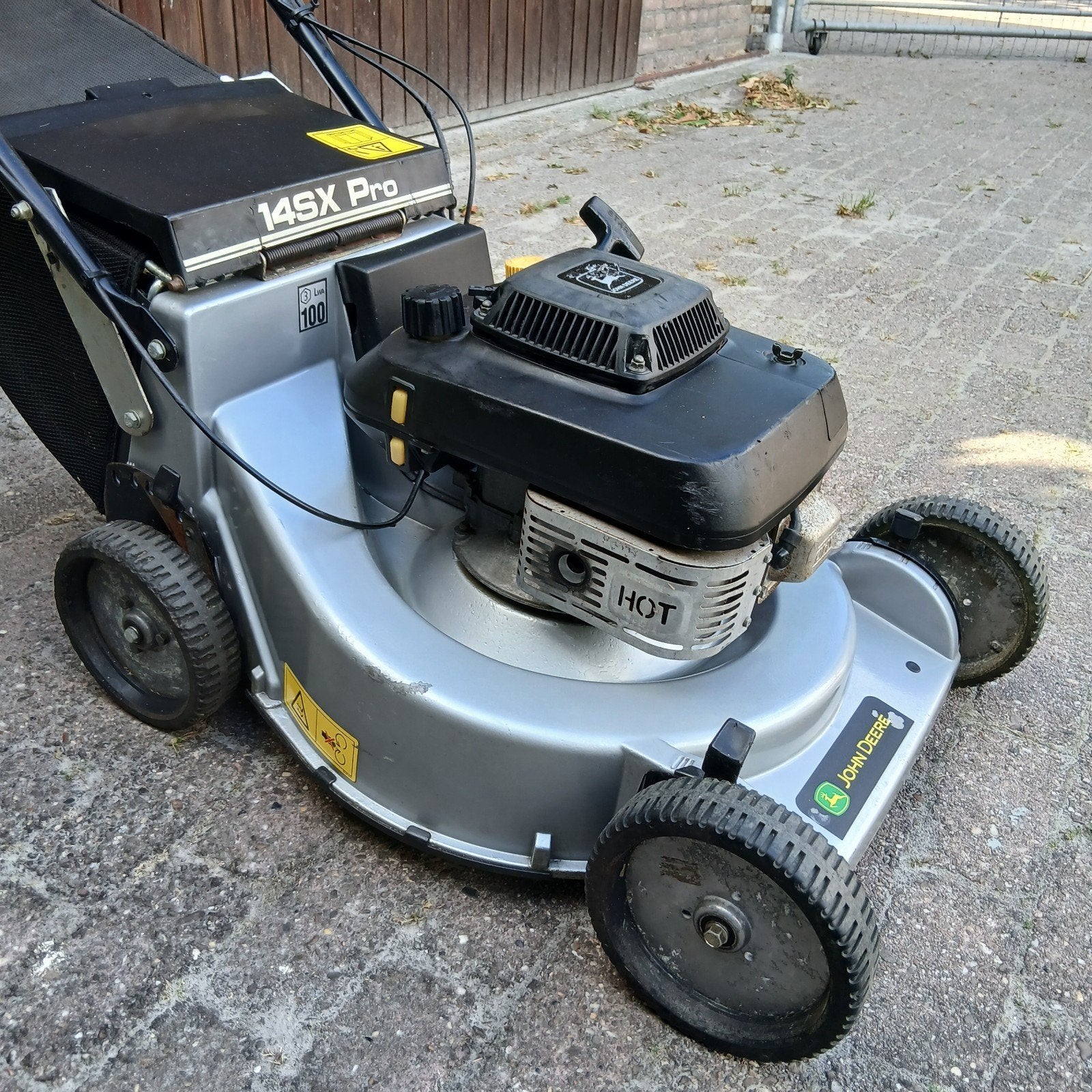 John Deere 14sx pro benzinemaaier, Tuin en Terras, Grasmaaiers, Ophalen, Gebruikt, 50 cm of meer