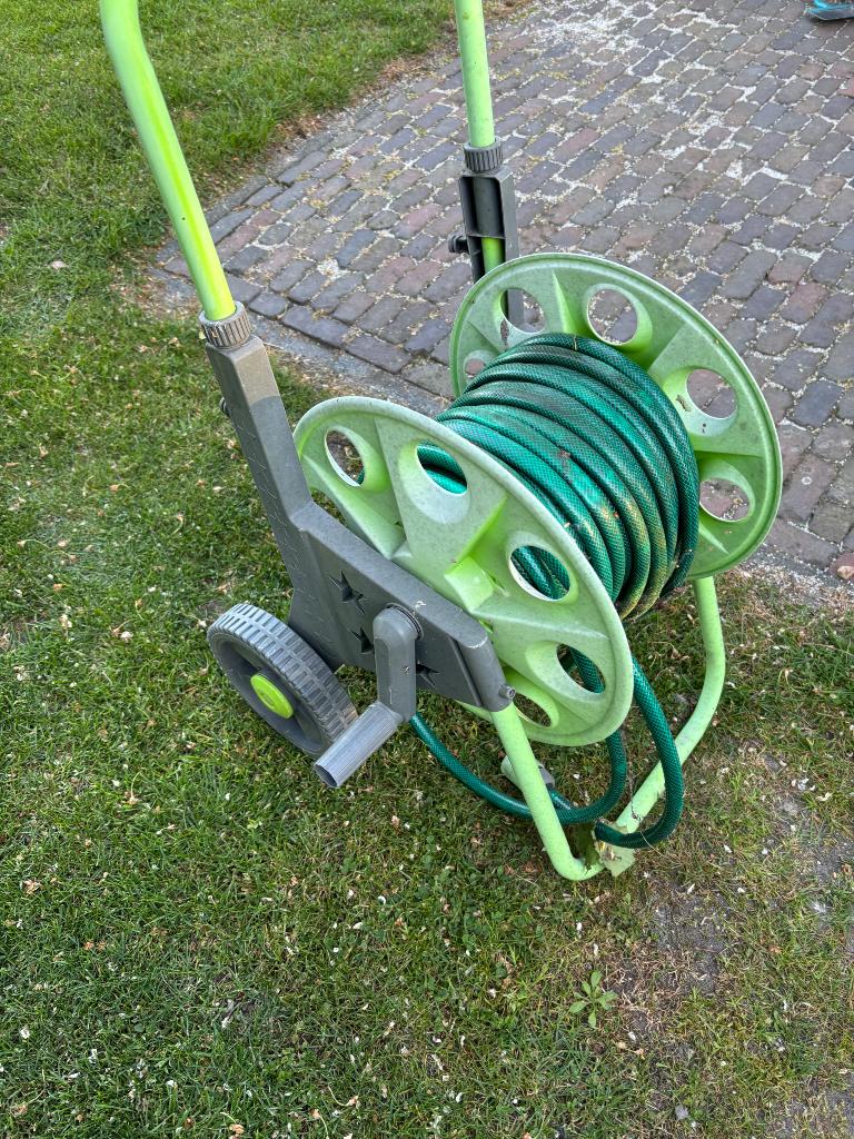 Slanghaspel tuinslang, Ophalen, Gebruikt, Tuinslanghaspel