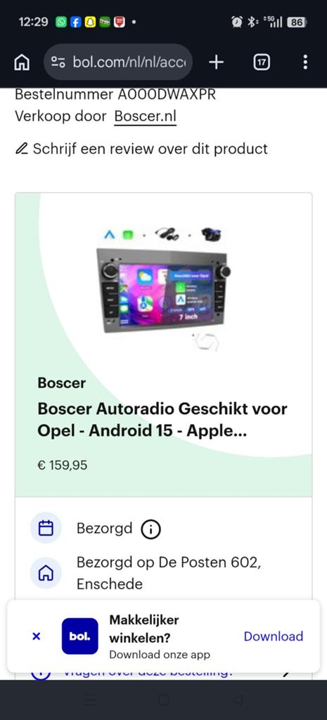 Boscer Autoradio voor Opel - Android 15,, Ophalen of Verzenden