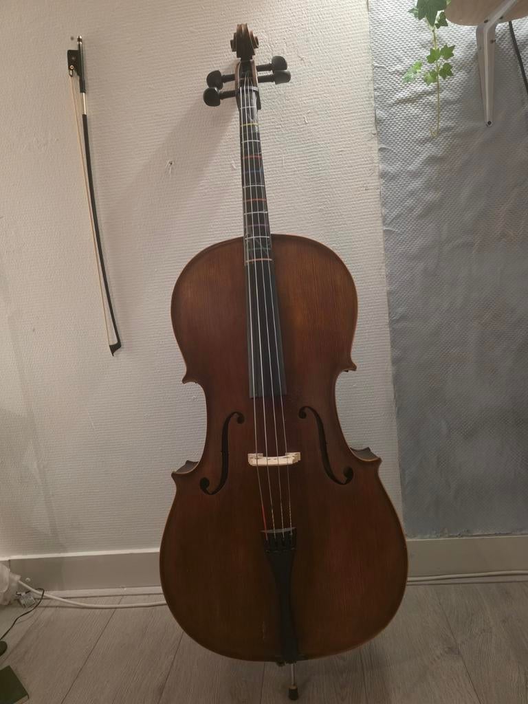 Cello 4/4, draagtas, 2 strijkstokken (1 nieuw)+Lautus Lute, Ophalen of Verzenden, Gebruikt, 4/4-cello