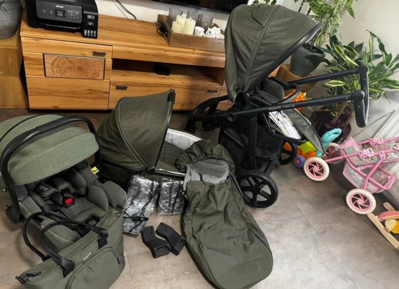 Joie En Espiro Next Up Combiwagen met autostoeltje en reiswi, Kinderen en Baby's, Kinderwagens en Combinaties, Zo goed als nieuw