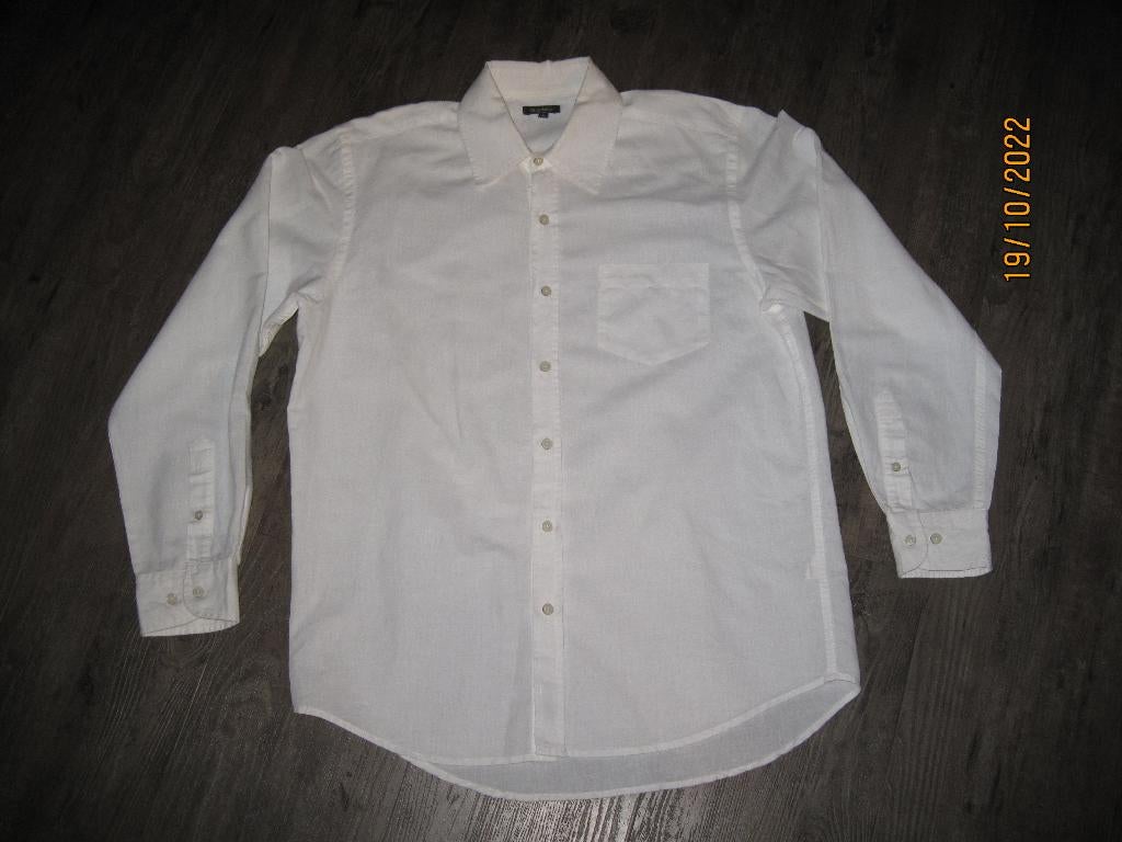 OndadeMar offwhite overhemd maat M, Kleding | Heren, Overhemden, Wit, OndadeMar, Gedragen, Halswijdte 39/40 (M)