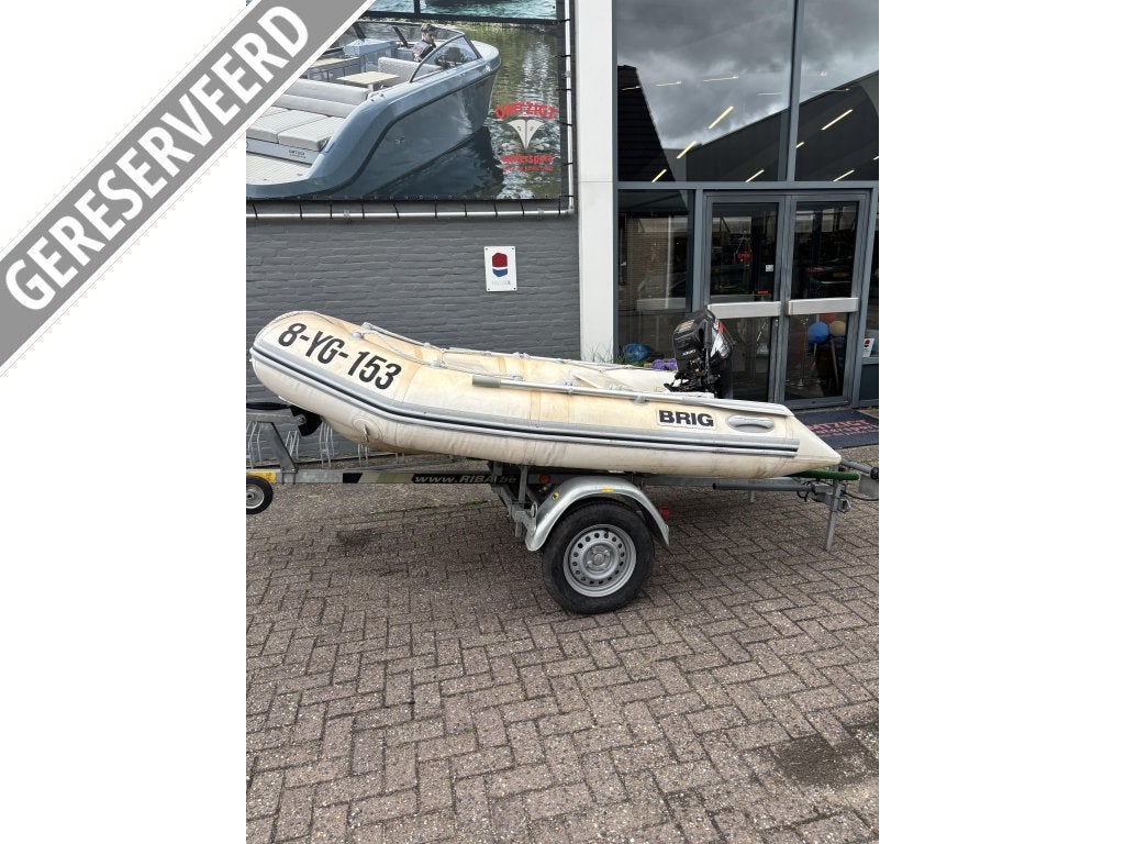 Brig rubberboot inclusief trailer, Watersport en Boten, Rubberboten, 3 m, Gebruikt, Benzine, Brig