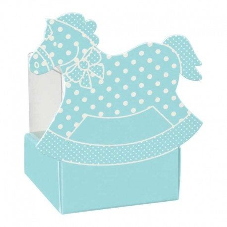 uitdeel bedankjes doosje baby blauw schommelpaard 15 stuks, Ophalen of Verzenden, Nieuw