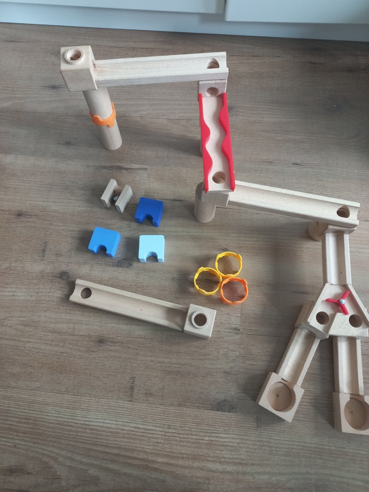 Houten knikkerbaan, Verzamelen, Ophalen of Verzenden, Gebruikt