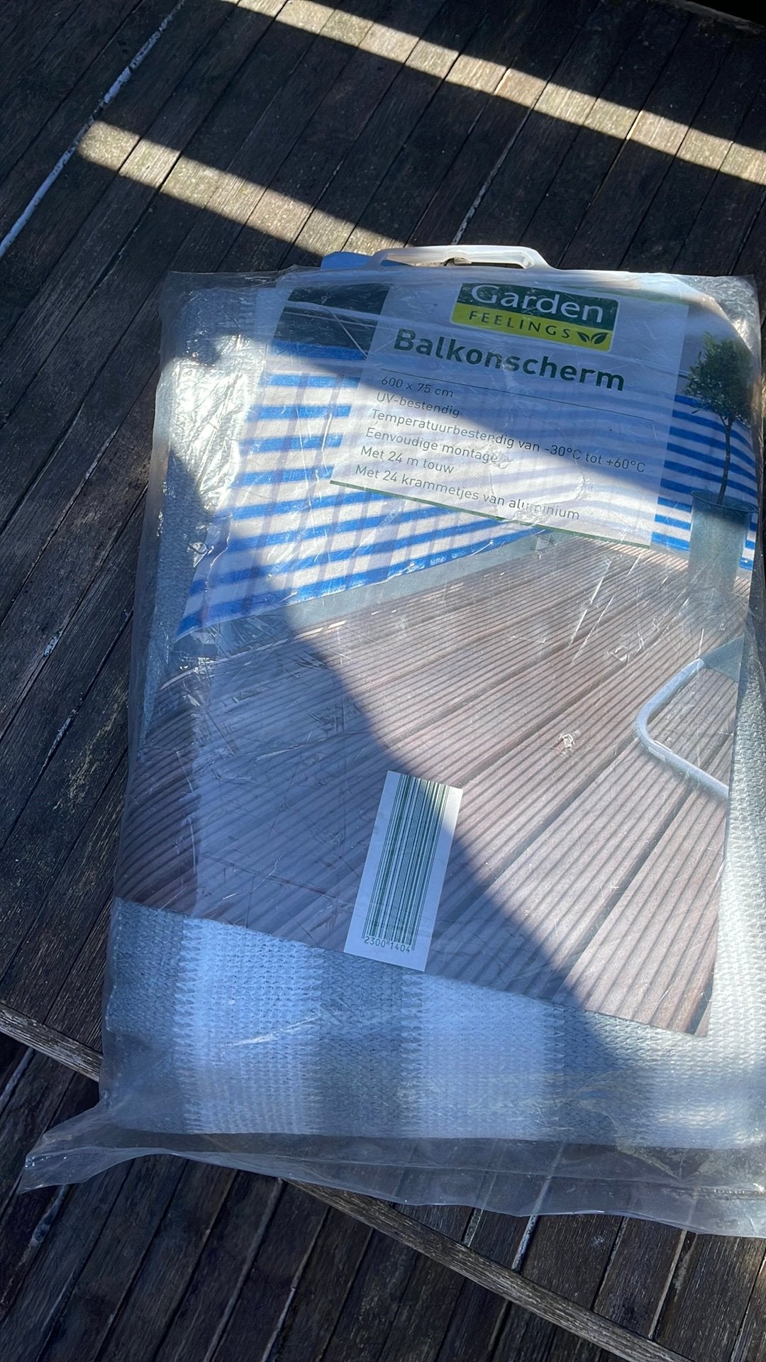Balkonscherm 600x75 zonscherm, Ophalen of Verzenden, Nieuw