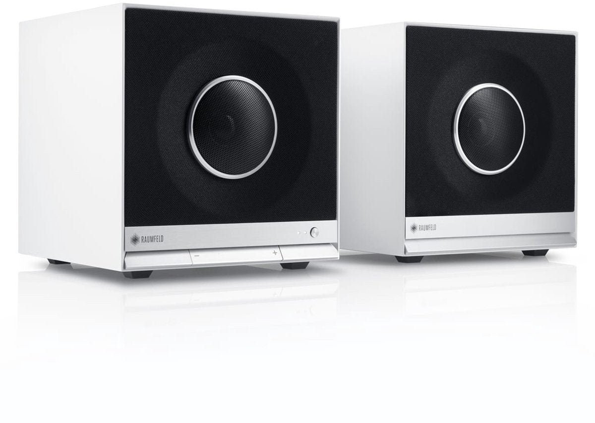 Teufel Raumfeld Stereo Cubes: Compacte Hifi WiFi Speakers, Ophalen, Zo goed als nieuw, 60 tot 120 watt, Overige merken