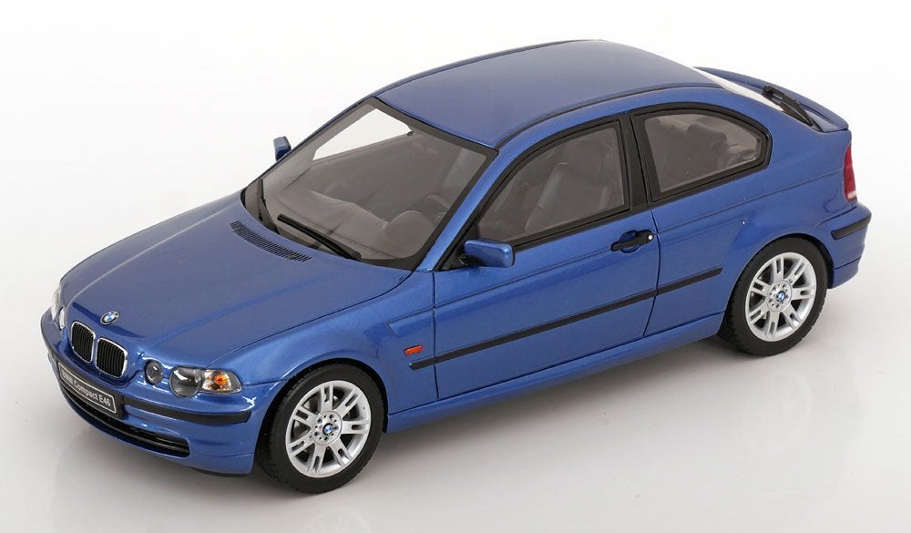 OttoMobile 1:18 BMW 318 ti E46 Compact 2002 blauw metallic, Ophalen of Verzenden, Nieuw, Auto, OttOMobile