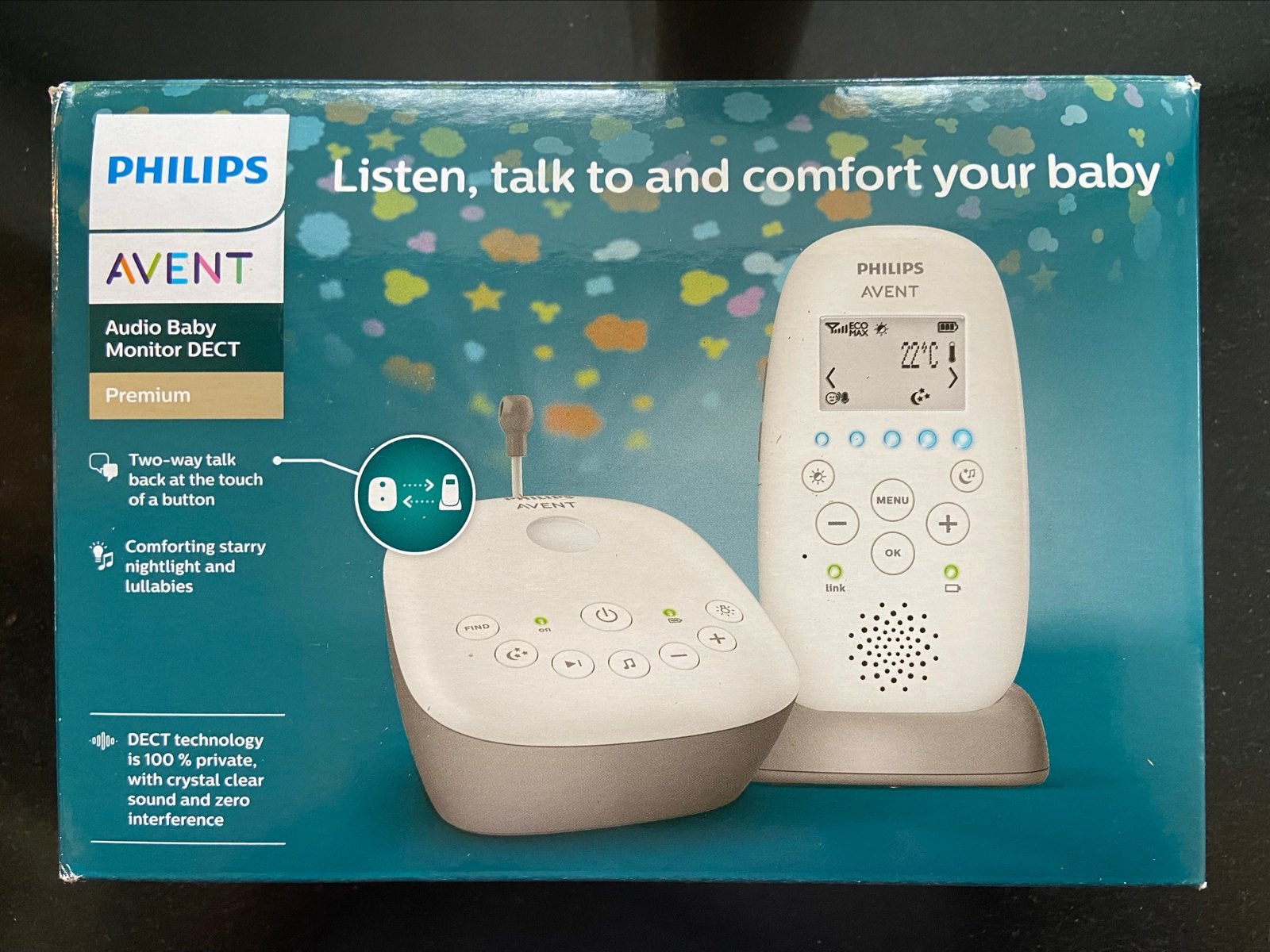 PHILIPS Avent Audio Babyfoon DECT Premium SCD733, Ophalen of Verzenden, Gebruikt, 250 meter of meer, Digitaal