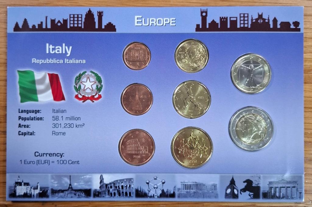 Coins of the World muntset Italië, Ophalen of Verzenden, Italië, Overige waardes
