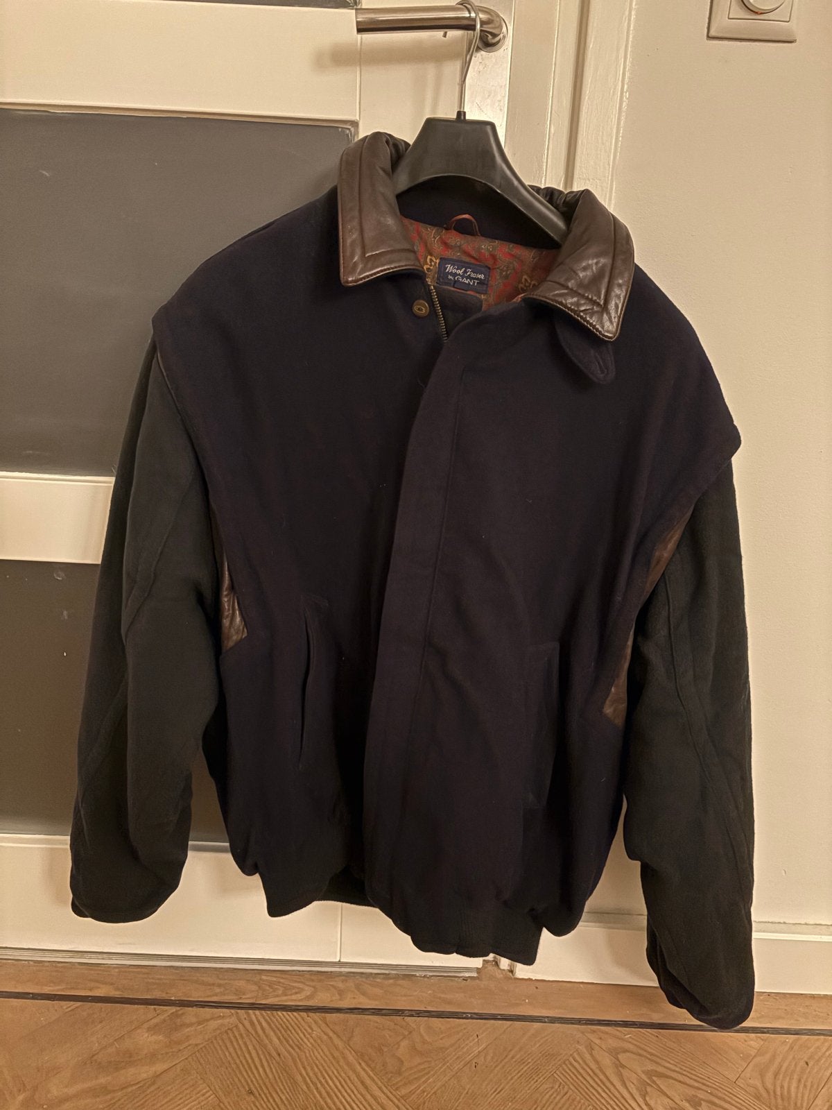 Gant Wool Fraser Bomberjack - Heren XL, Ophalen of Verzenden, Gedragen, Maat 56/58 (XL), Blauw