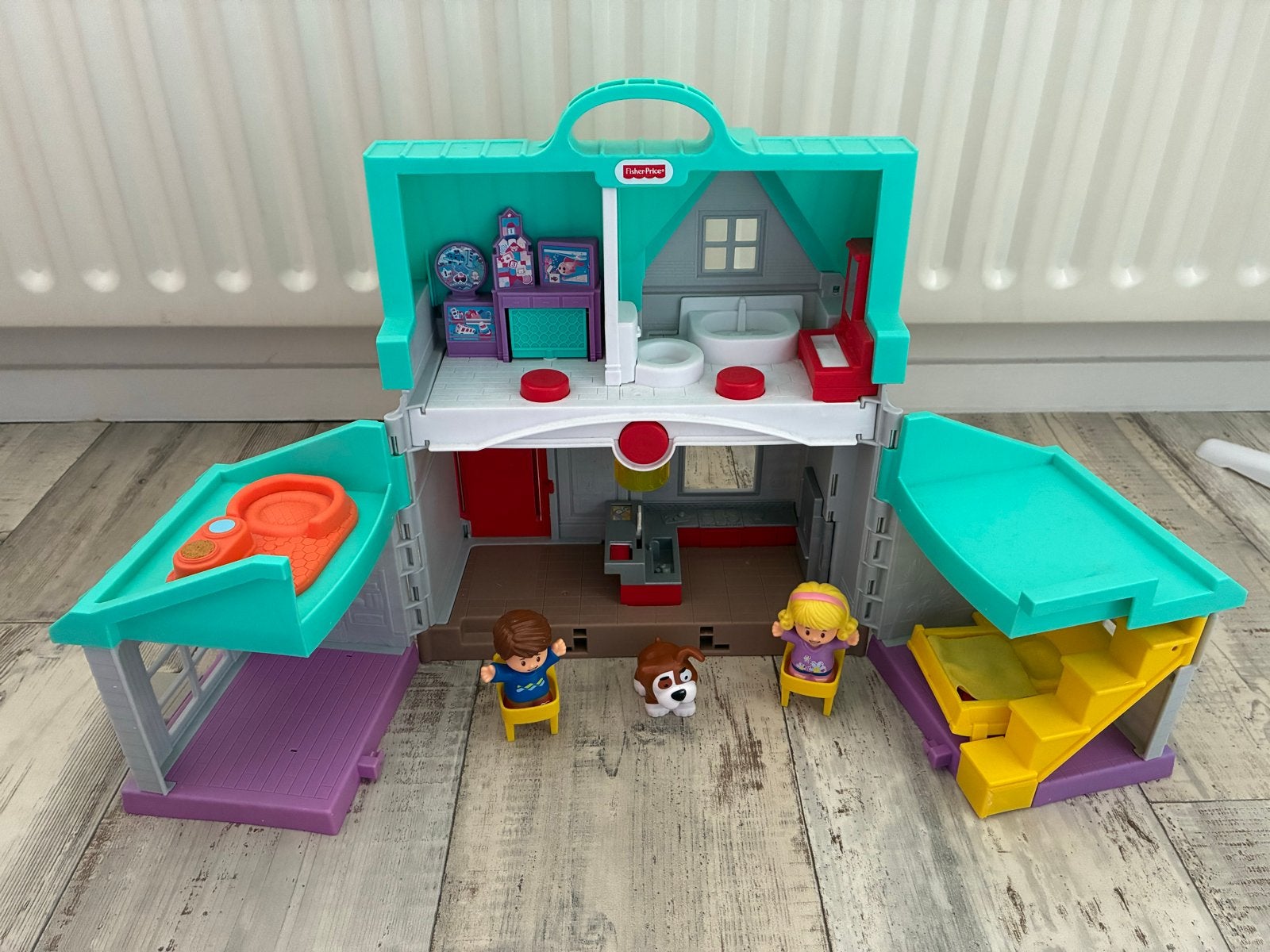 Fisher-Price Little People Helpers Huis Speelset, Ophalen, Gebruikt, Speelset, Met licht