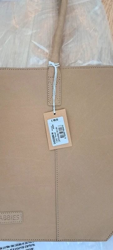 Nieuwe Shabbies Amsterdam Shopper - Beige Leer, Ophalen of Verzenden, Nieuw, Beige, Shopper