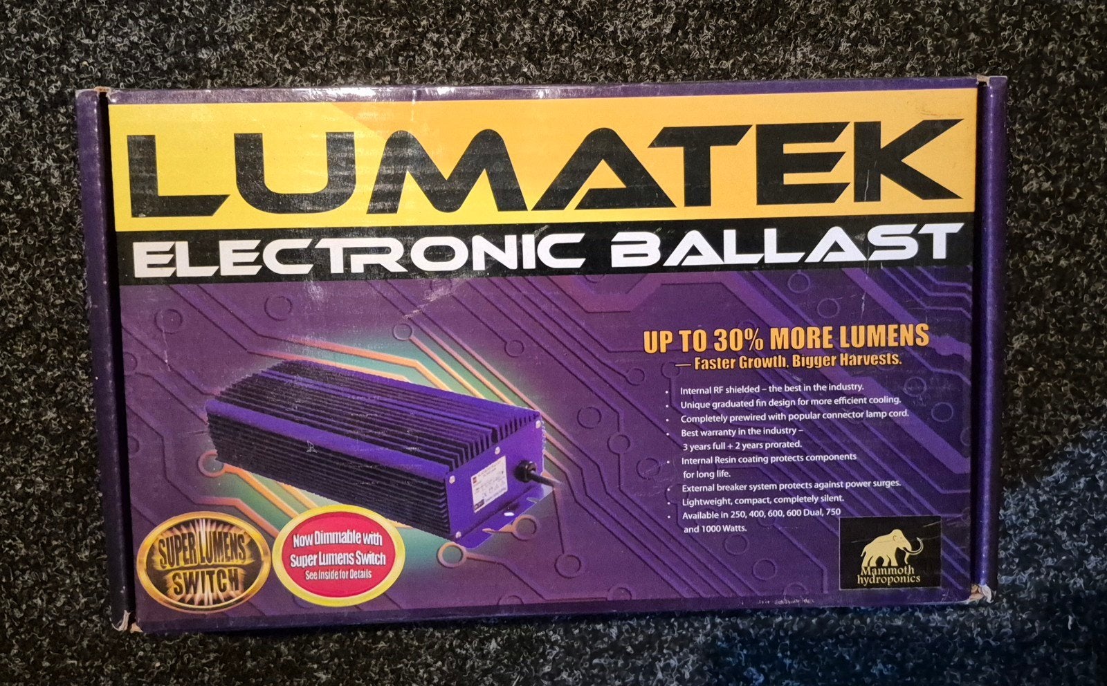 Lumatek Elektronische Regelbare Ballast 600W 240V 6 stuks, Ophalen, Nieuw