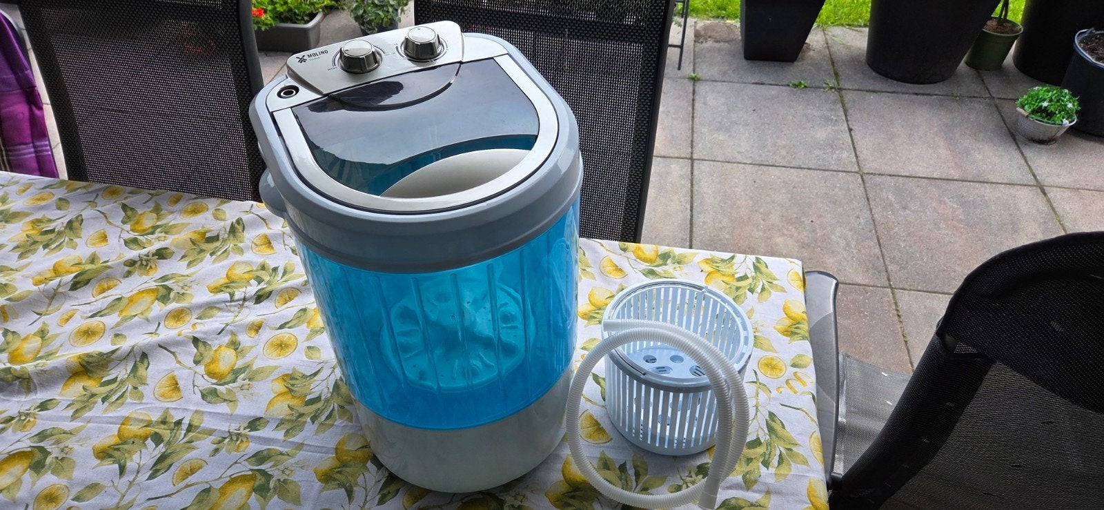 Molino Home Mini Wasmachine - Compact en Draagbaar, Ophalen, Minder dan 1200 toeren, Minder dan 85 cm, Minder dan 4 kg
