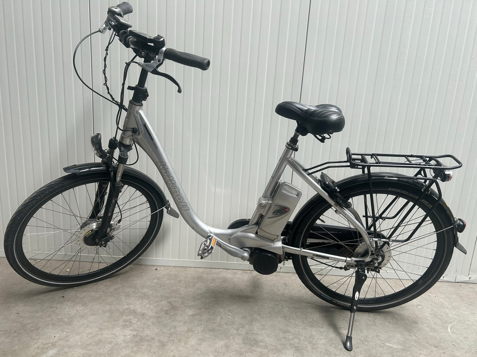 Kalkhoff elektrische fiets lage instap - 26 inch wielmaat, Gebruikt, 51 tot 55 cm, 30 tot 50 km per accu, Ophalen