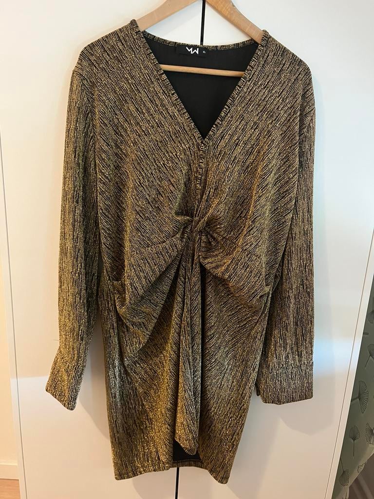 Gouden jurk maat, Kleding | Dames, Jurken, Overige kleuren, Maat 46/48 (XL) of groter, Ophalen of Verzenden, Zo goed als nieuw