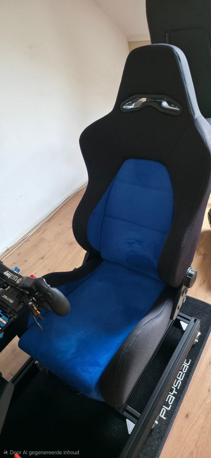 Racestoel met seatslider - Blauw/Zwart, Ophalen, Gebruikt