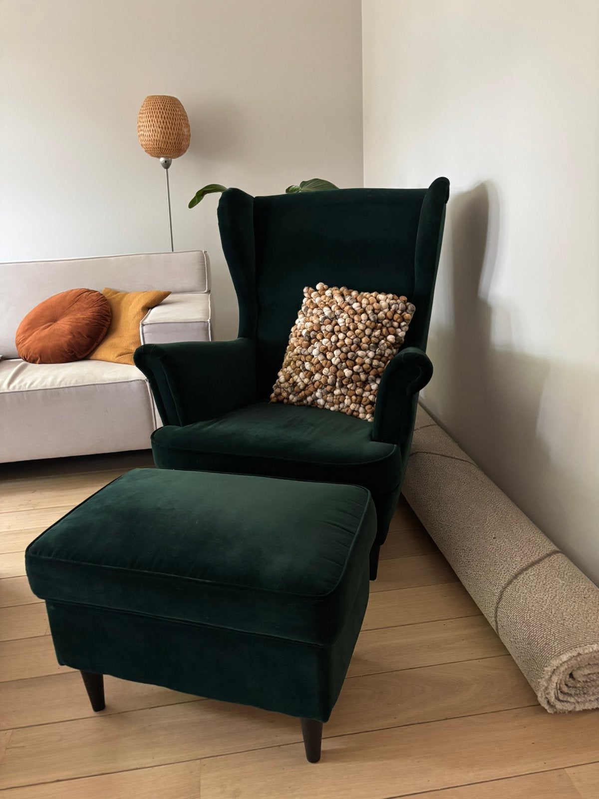 IKEA Strandmon Fauteuil, Huis en Inrichting, Ophalen, Zo goed als nieuw, 75 tot 100 cm, 50 tot 75 cm