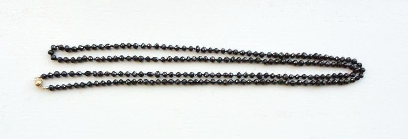 Ketting Boheemse Granaat goud 14 karaat, Overige kleuren, Verzenden, Zo goed als nieuw, Met edelsteen