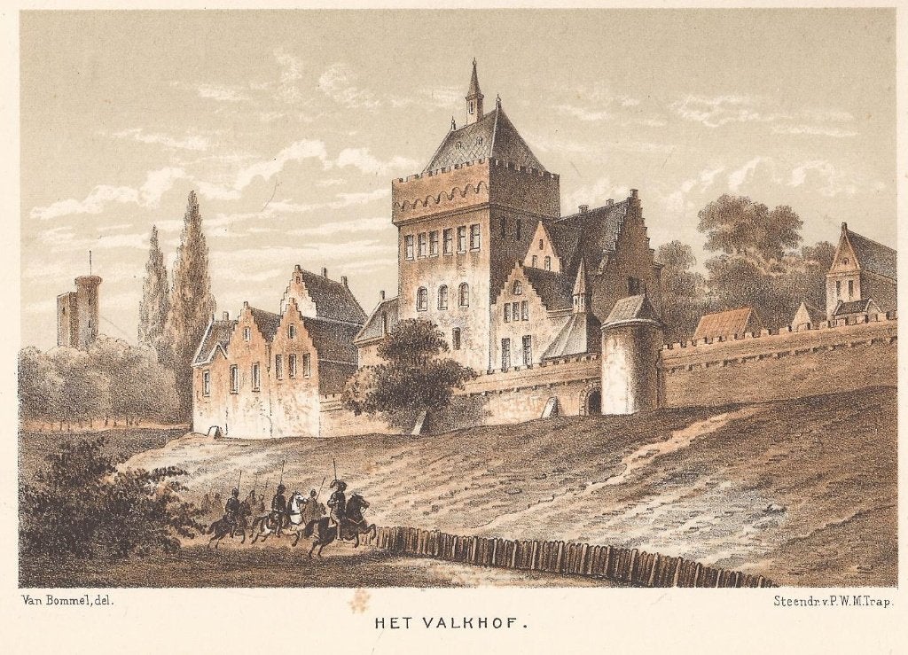 Nijmegen. Het Valkhof Litho ca. 1854, Origineel, 1800 - 1899, Cartografie, 17 cm