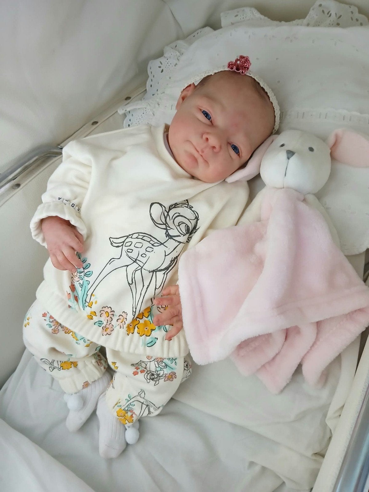Reborn babypop Noor - Levensecht en handgemaakt, Ophalen of Verzenden, Zo goed als nieuw, Babypop, Levensecht of Reborn