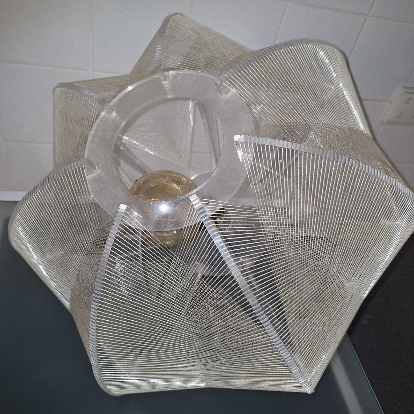 Foto 4 van Zeldzame Paul Secon Sompex-Clear Wire hanglamp, jaren 70