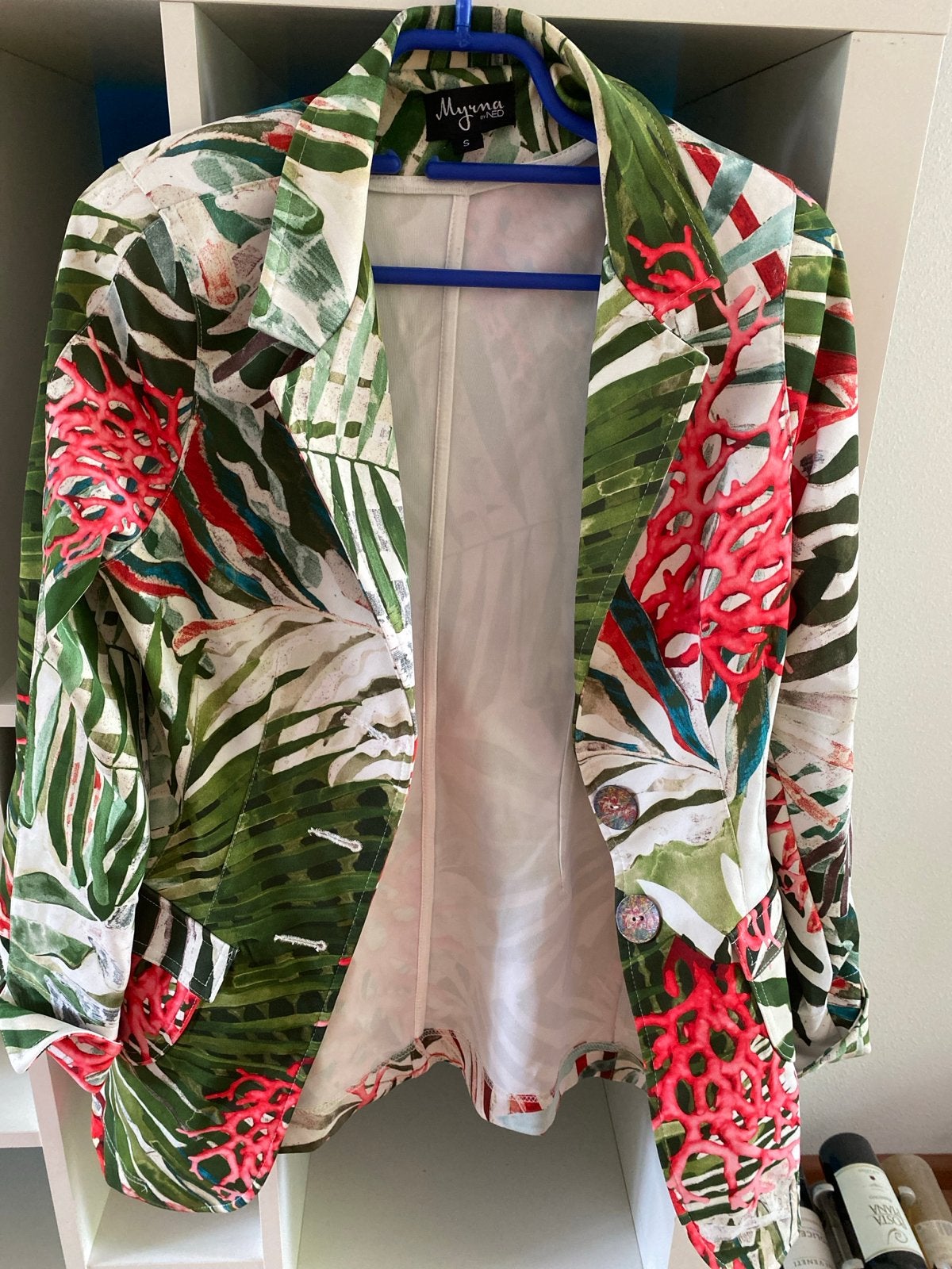 Zomerse Myrna blazer met tropische print, Ophalen, Zo goed als nieuw, Jasje, Maat 36 (S)